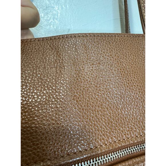 Longchamp Tan Pebbled Leather Tote Bag - Picture 9 of 11